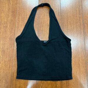 Brandy Melville Black Halter Crop Top
